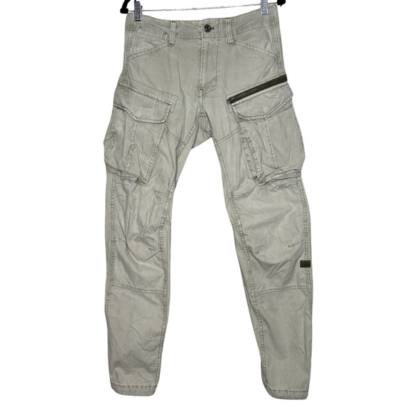 G Star RAW Rovic 3D Regular Tapered Cargo Pants Mens 28 x 32 Beige Khaki